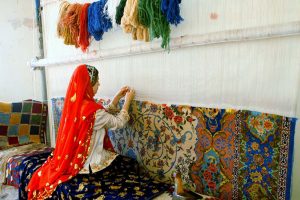 Persian carpet weaver