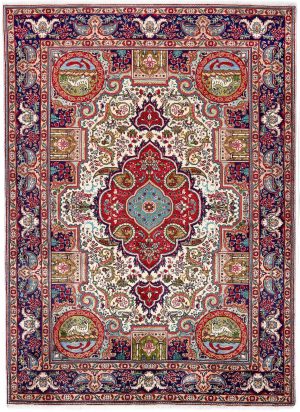 Blue Tabriz Rug, Blue Persian carpet for sale 2x3m DR406-DR407-6870