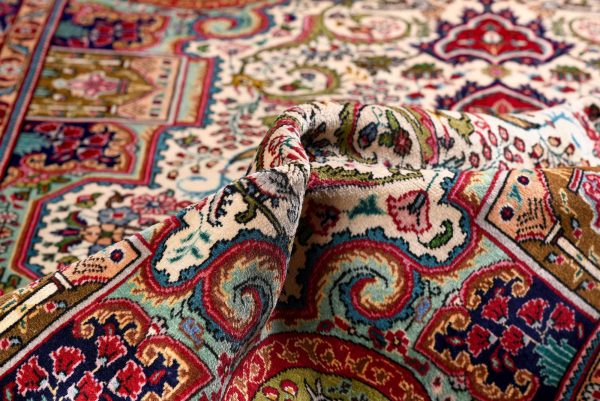 Blue Tabriz Rug, Blue Persian carpet for sale 2x3m DR407