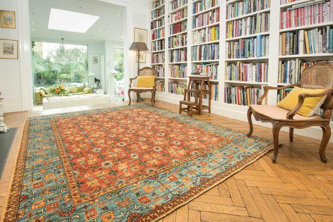 Persian carpet rug decorating