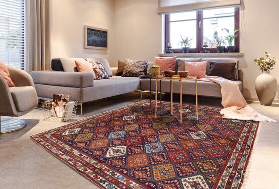 How Decorate Living Room With Persian, Living Room Persian Rug Interior Design