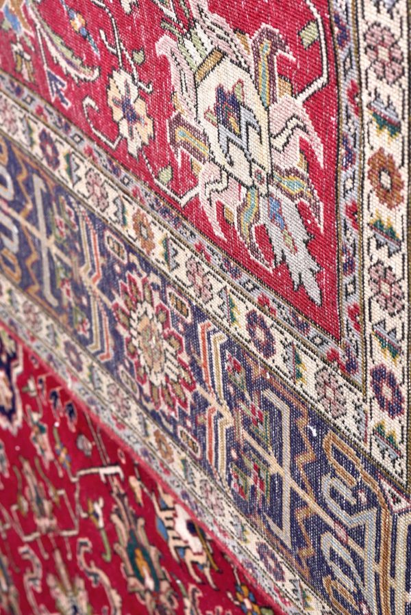 Old Persian Rug Originated From Tabriz, What Material Are Persian Rugs Made Of