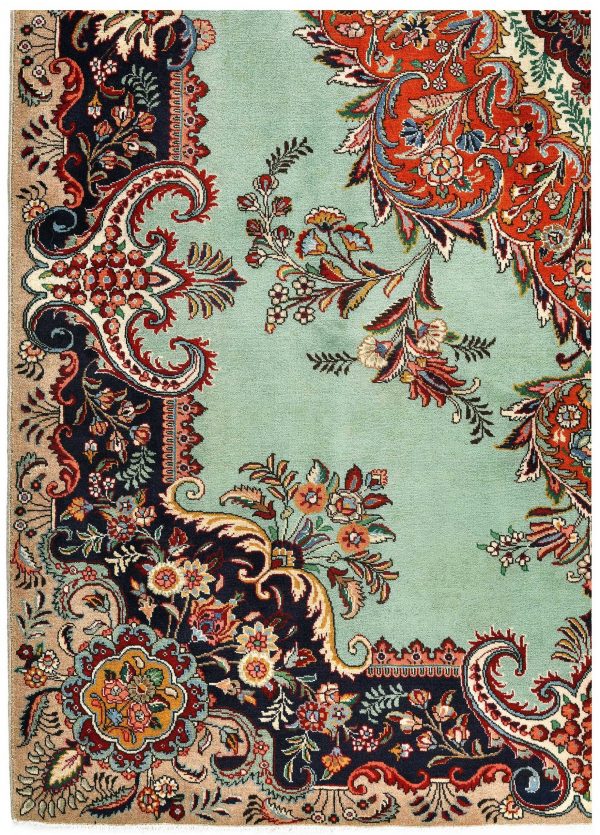 Tabriz Green Rug, Persian carpet for sale 2x3m DR408