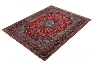 Red Kashan rug, 2.5x3.5m Persian carpet for sale DR428