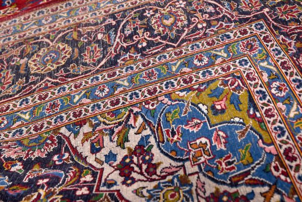 Red Kashan rug, 2.5x3.5m Persian carpet for sale DR428