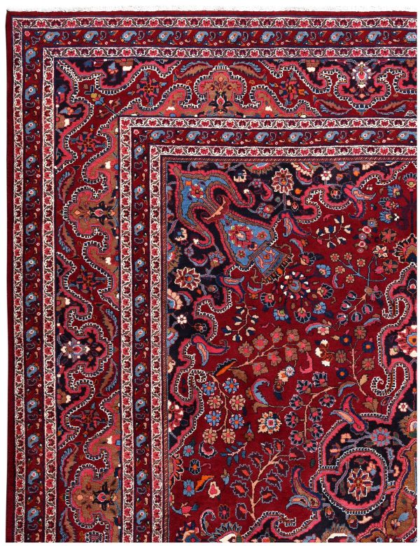 Red Mashad rug, large Persian carpet for sale DR125-7074