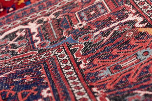 Red joschaghan Hand-knotted Persian rug for sale DR372