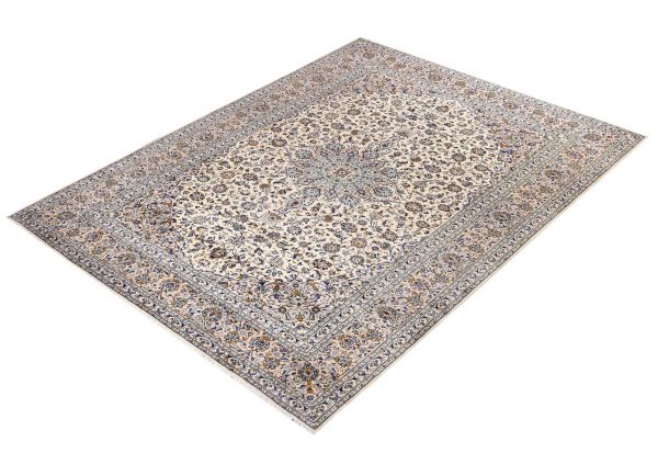 Kashan Rug, Cream Persian carpet for sale 3x4m DR377-6914