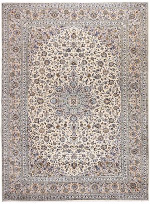 Kashan Rug, Cream Persian carpet for sale 3x4m DR377-7028