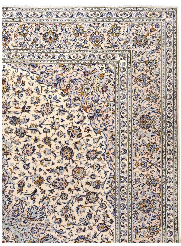 Kashan Rug, Cream Persian carpet for sale 3x4m DR377-6914
