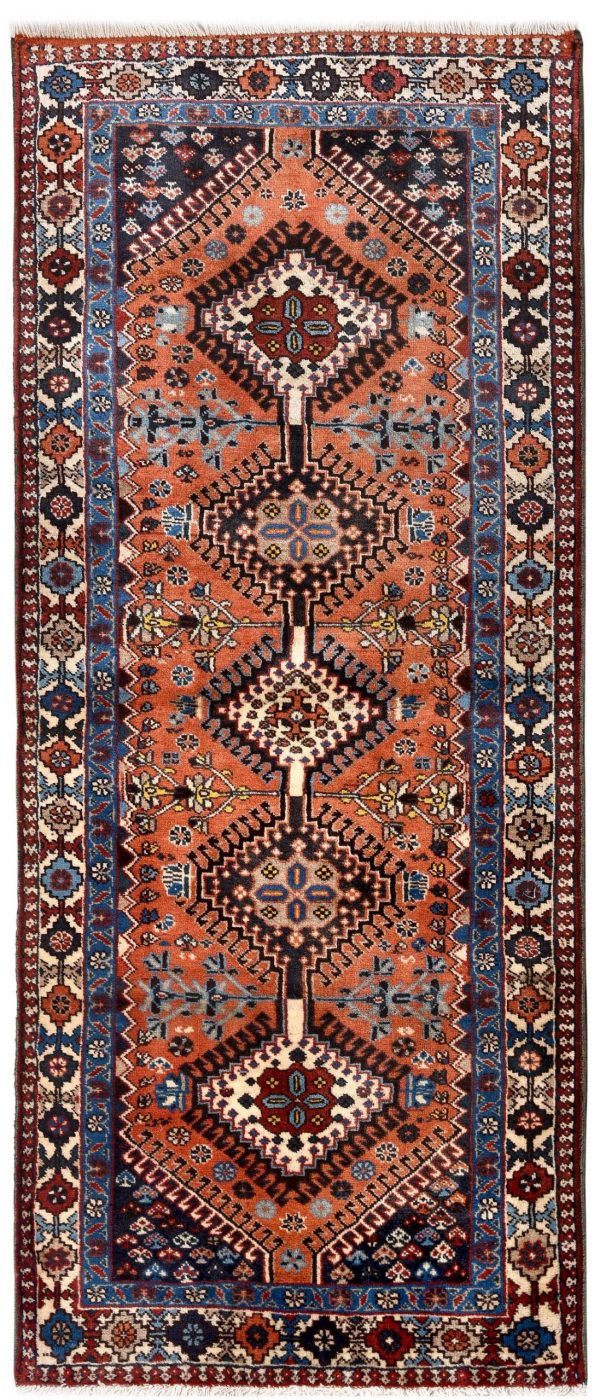 40x135 inches Orange Carpet Turkish Rug Herki Rug Vintage Rug 11491 Tribal Corridor Carpet Runner Rug Stair Rug
