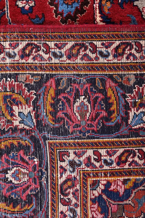 2x3m Hand-knotted Red Mashad Carpet for sale DR453-454-5380
