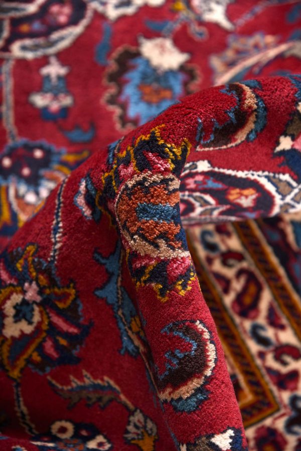 2x3m Hand-knotted Red Mashad Carpet for sale DR453-454-5387
