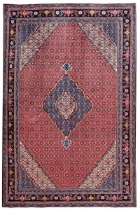 Vintage Persian Ardabil Rug, Geometric Design ~1980