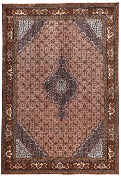 Vintage Persian Ardabil Rug, Geometric Design ~1990
