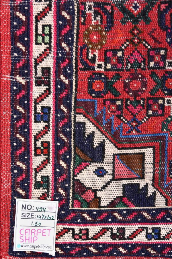 Hosseinabad Rug, Small Persian Red Carpet DR494 0475
