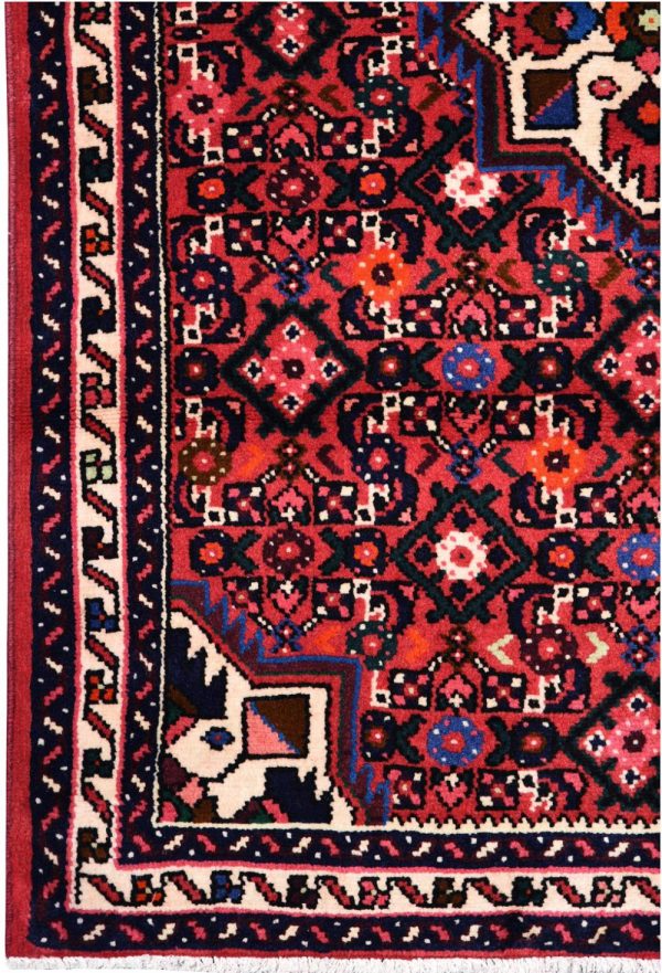 Hosseinabad Rug, Small Persian Red Carpet DR494 0482