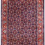 Small carpet, 50 Years Old Small Persian Sarouk Rug DR214 0484