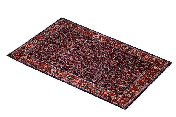 Small carpet, 50 Years Old Small Persian Sarouk Rug DR214 0484a