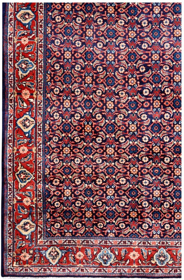 Small carpet, 50 Years Old Small Persian Sarouk Rug DR214 0485