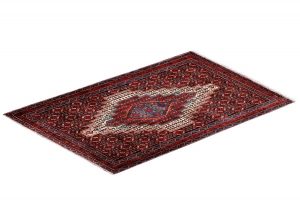 Kurdish Oriental Carpet, Red Oriental Rug DR332