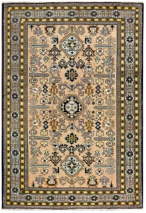 Vintage Persian Ardabil Rug, Geometric Design, ~1975