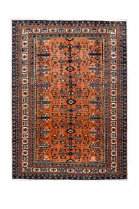 Persian Ardabil Rug ~1965, Geometric Design