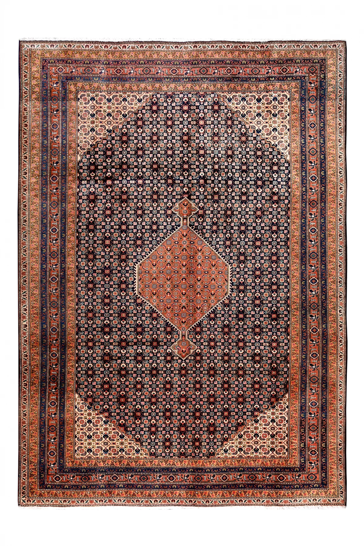 Persian Ardabil Rug 1970, Mahi Design CarpetShip