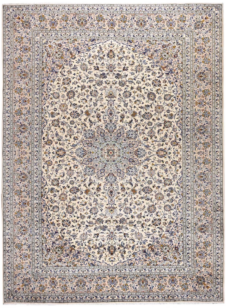 Persian Kashan Rug 1991, Floral Design CarpetShip
