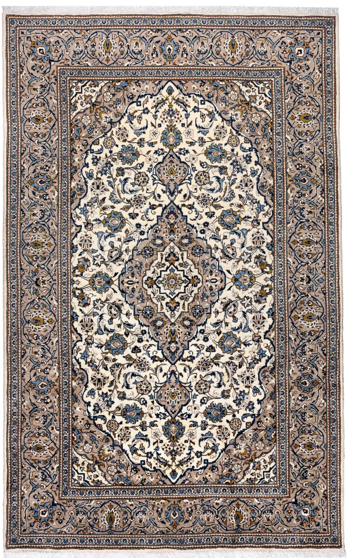 Persian Kashan Rug 1995, Floral Design CarpetShip
