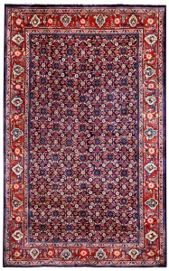 Persian Sarouk Rug ~1970, Geometric Design