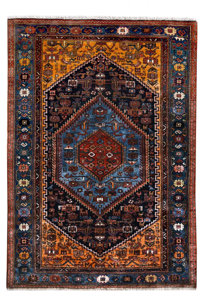 Iranian tribal rug 大判 persian-tribal-zanjan-rug-1960