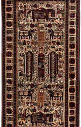 Baluch rug ~1960, Houshang Shah Design