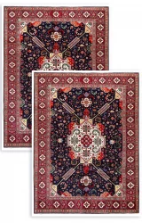 old-persian-twin-rugs-originated-from-tabriz-indigo-geometric-design-1970