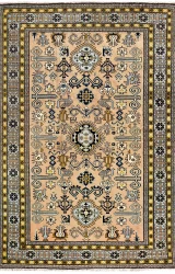 Persian Ardabil Rug ~1975, Geometric Design