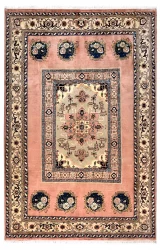 Persian Ardabil Rug ~1985, Geometric Design