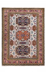 Persian Ardabil Rug ~1989, Geometric Motifs Design