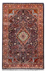 Persian Jozan Rug ~1980, Floral Design