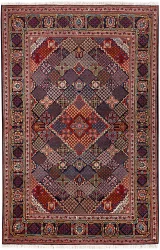 Persian Kashan Rug ~1960, Geometric Design