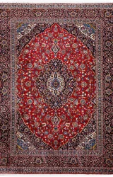 Persian Kashan Rug ~1988, Floral Design