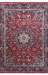 Persian Mashad Rug ~1960, Animal Medallion Design