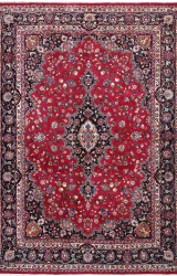 Persian Mashad Rug ~1989, Floral Design