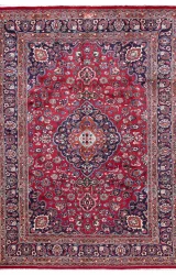 Persian Mashad Rug ~1990, Floral Design