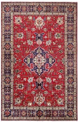 Persian Tabriz Rug ~1977, Geometric Design