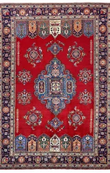 Persian Tabriz Rug ~1978, Geometric Design