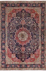 Persian Tabriz Rug ~1980, Floral Design