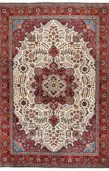 Persian Tabriz Rug ~1980, Mad Willow Tree Design