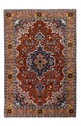 Persian Tabriz Rug ~1982, Geometric Design