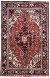 Persian Tabriz Rug ~1990, Geometric Design