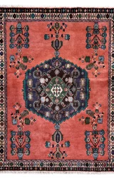 Persian Tribal Afshar Rug ~1980, Medallion Design